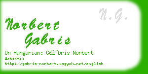 norbert gabris business card